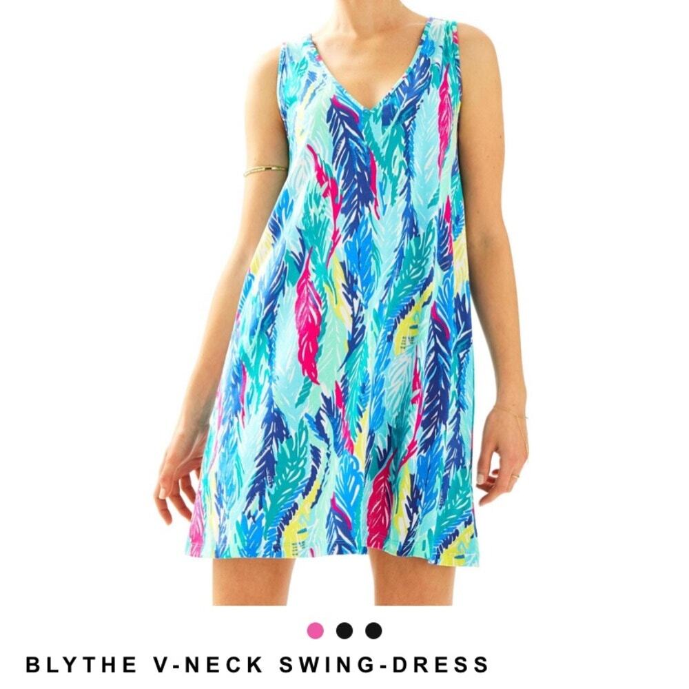 Lilly Pulitzer Light as a Feather MEDIUM Blythe Swing Dress EUC